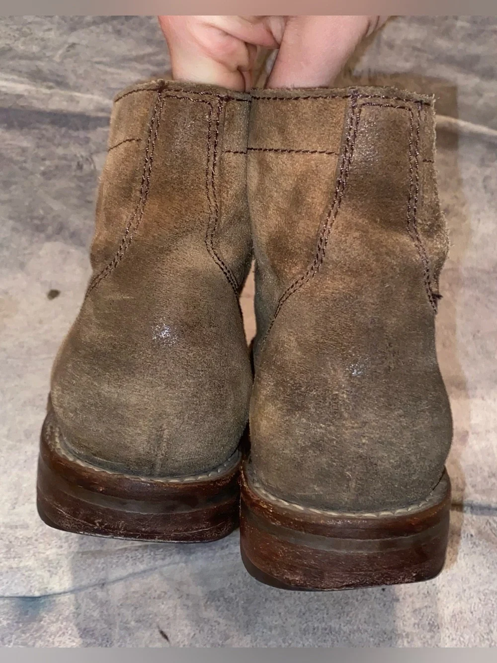 Thursday Boot President Mocha Suede Roughout Service Plain Toe 9.5 Mens Lug Sole
